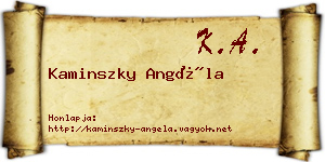 Kaminszky Angéla névjegykártya